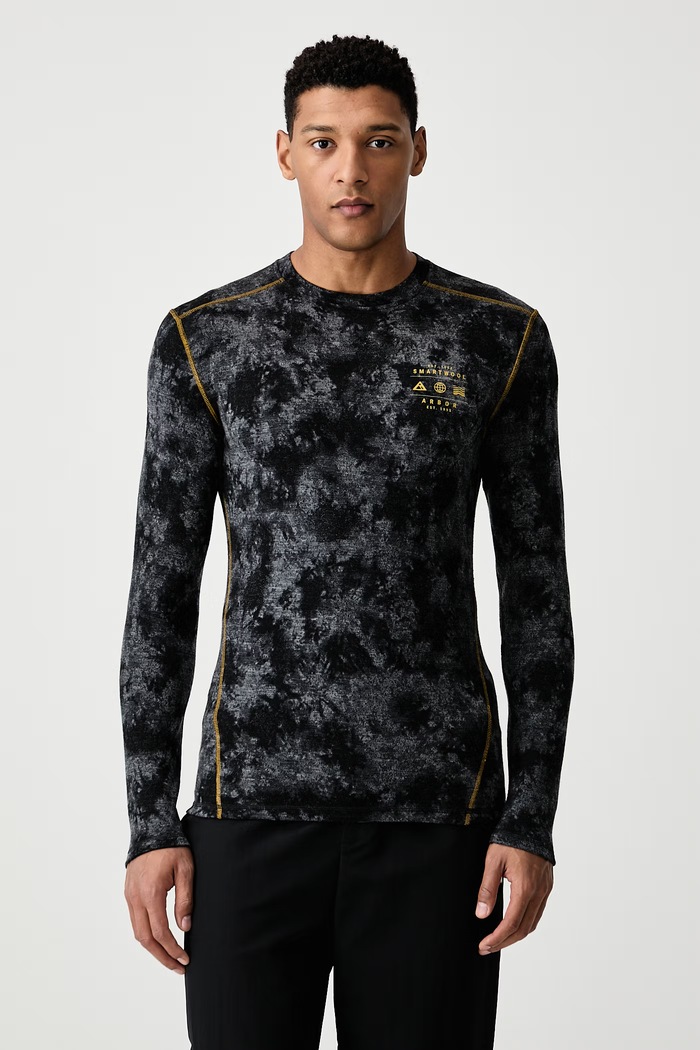 Smartwool Longsleeve funkcyjny męski z wełny merino czarny SW016350R381