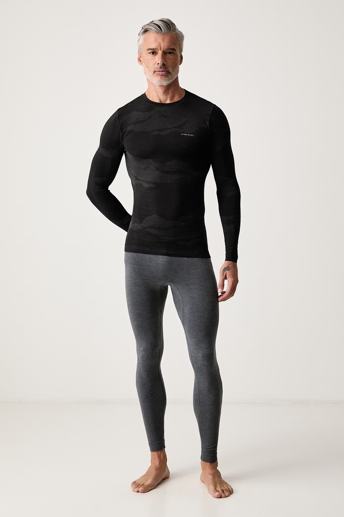 Viking Longsleeve funkcyjny męski z wełną Gasher 500.27.2614 czarny AW26