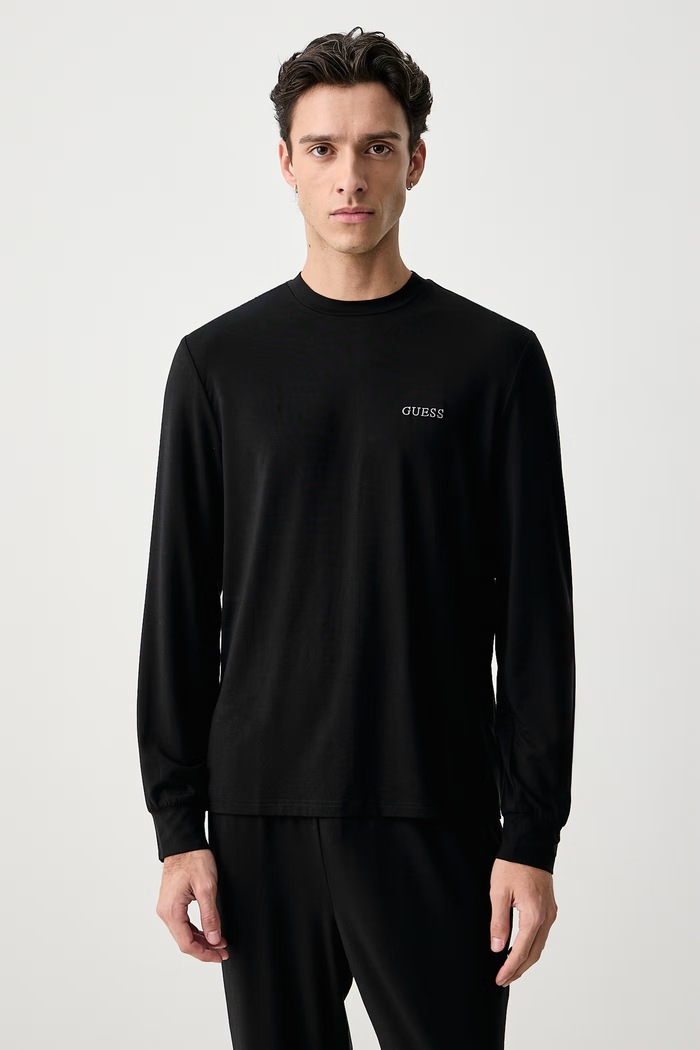 Guess Dvoudílné pyžamo pánské s lyocellem ENEA U6BX04.K5381 černá AW26