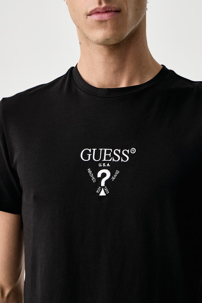 Oblečení Guess Dvoudílné pyžamo pánské bavlněné s elastanem U6BX03.K5380 černá