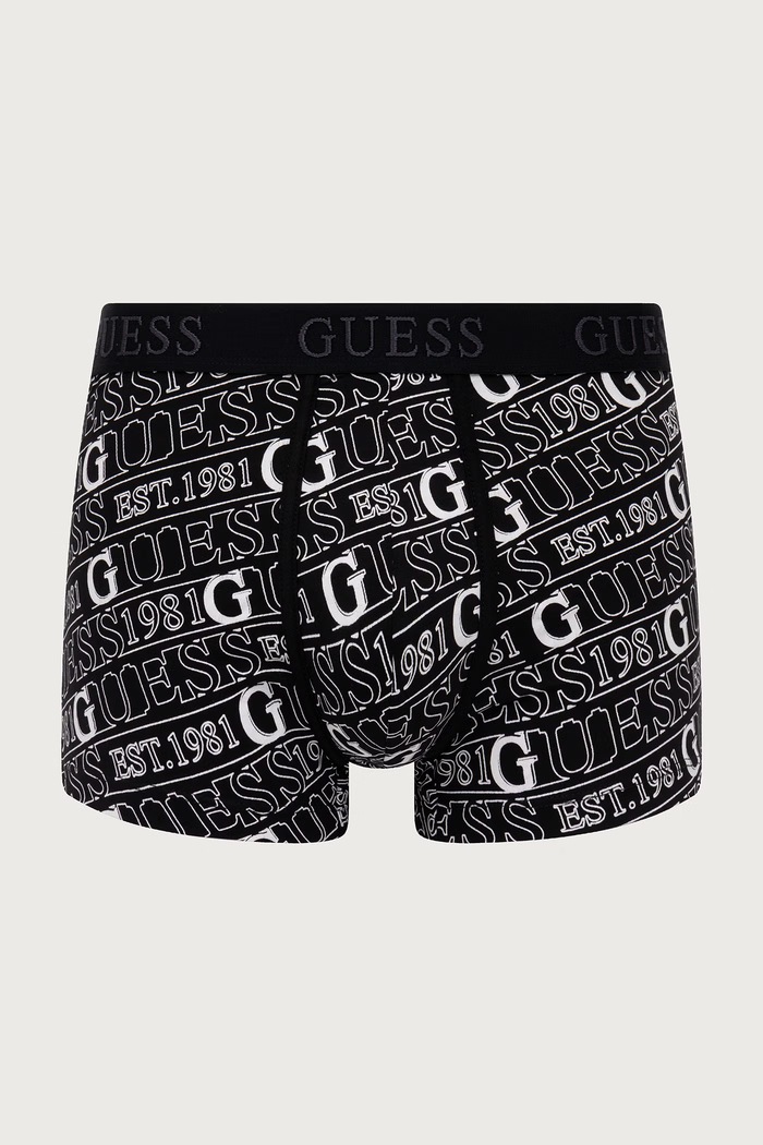 Дрехи Guess Прилепнали боксерки мъжки от памук с еластан 5 броя U6BG20.K6962 черен