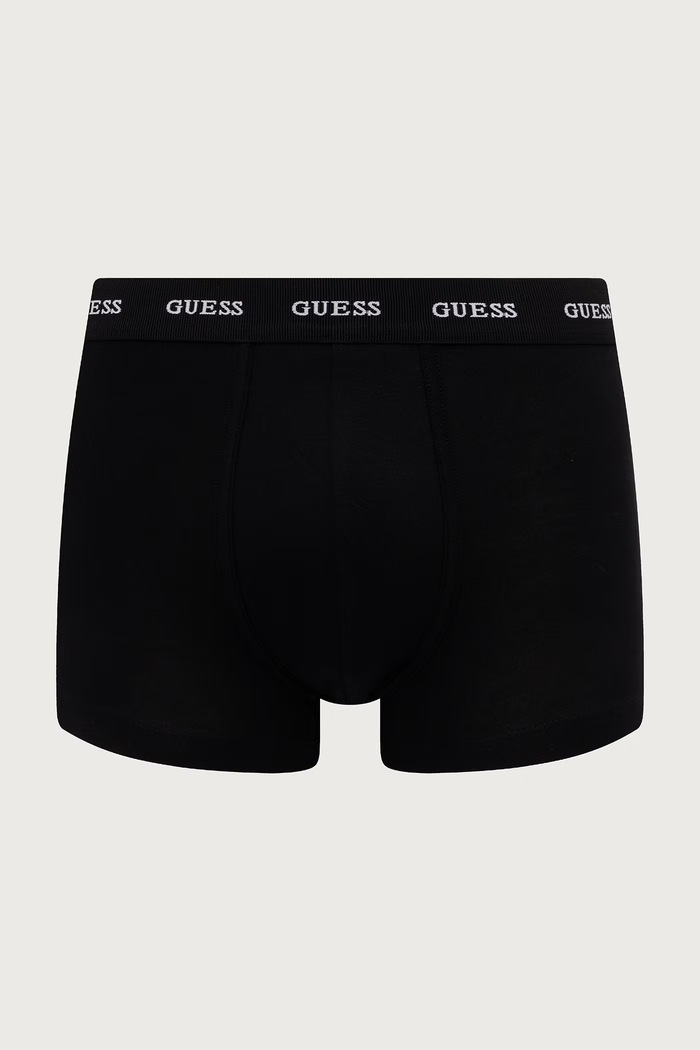 Oblečenie Guess Priliehavé boxerky pánske bavlnené s elastanom JOE 3-pak U6BG12.K5392 čierna