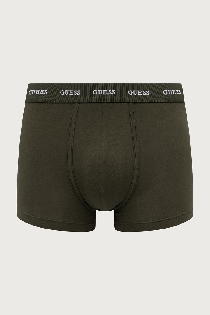 Priliehavé boxerky pánske bavlnené s elastanom JOE 3-pak Guess U6BG12.K5392 čierna
