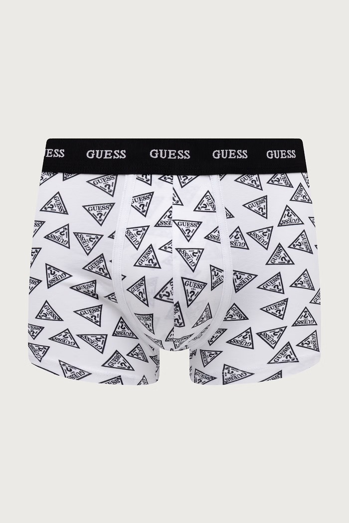 Guess Bokserki dopasowane męskie bawełniane z elastanem JOE 3-pack U6BG11.K5391 czerwony AW26