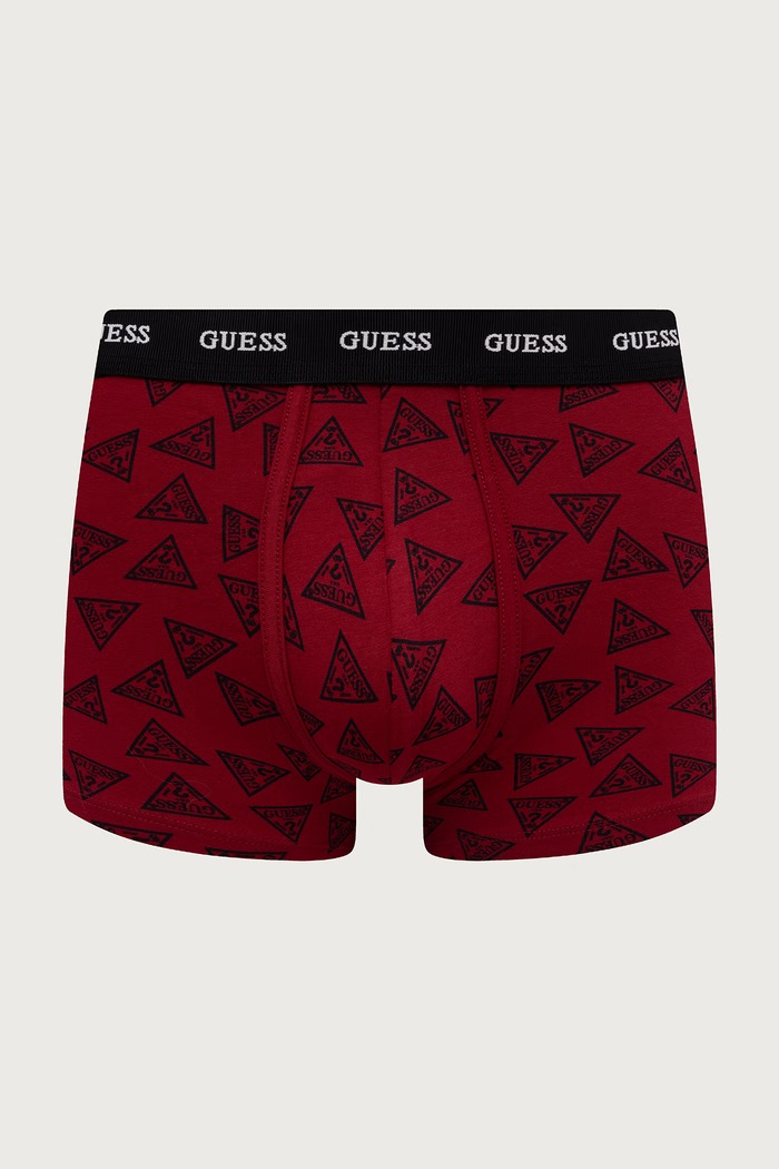 Odzież Guess Bokserki dopasowane męskie bawełniane z elastanem JOE 3-pack U6BG11.K5391 czerwony