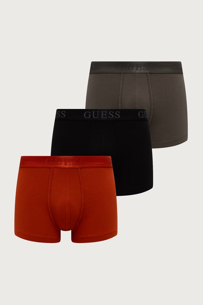 Guess Bokserki męskie bawełniane z elastanem JOE 3-pack czarny U6BG08.K5375