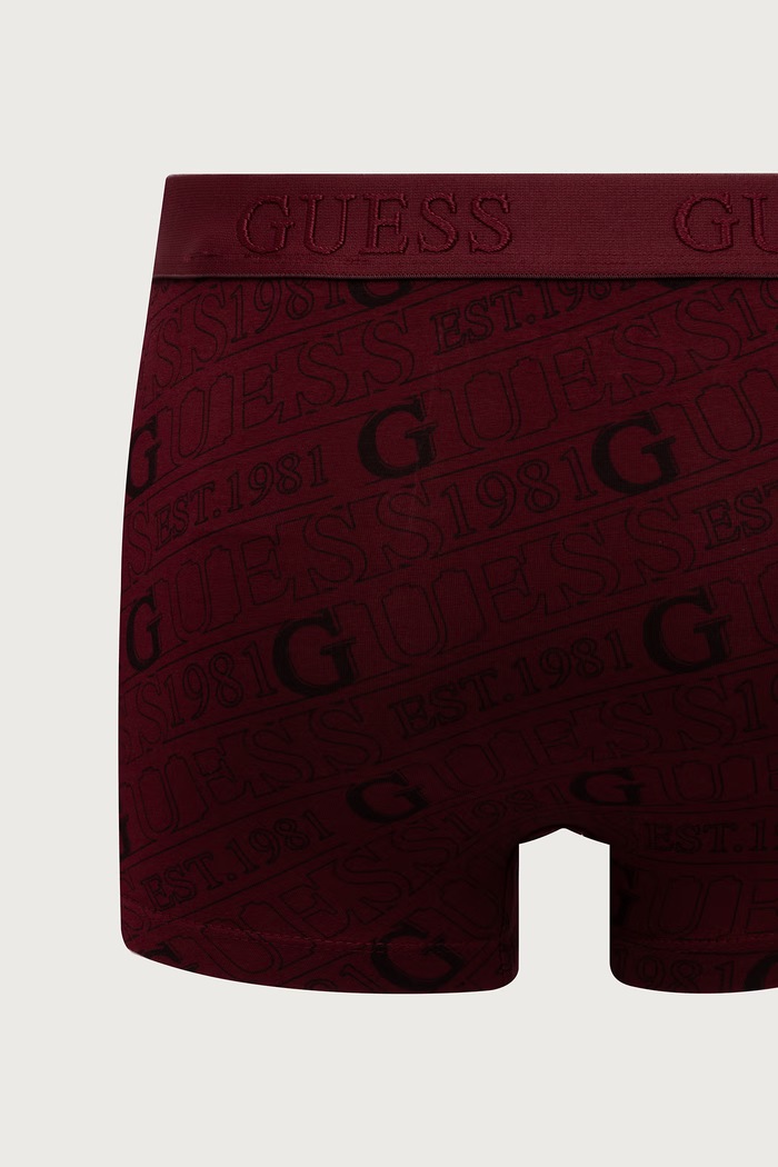 Bokserki dopasowane męskie bawełniane z elastanem JOE 3-pack Guess czarny U6BG06.K5372