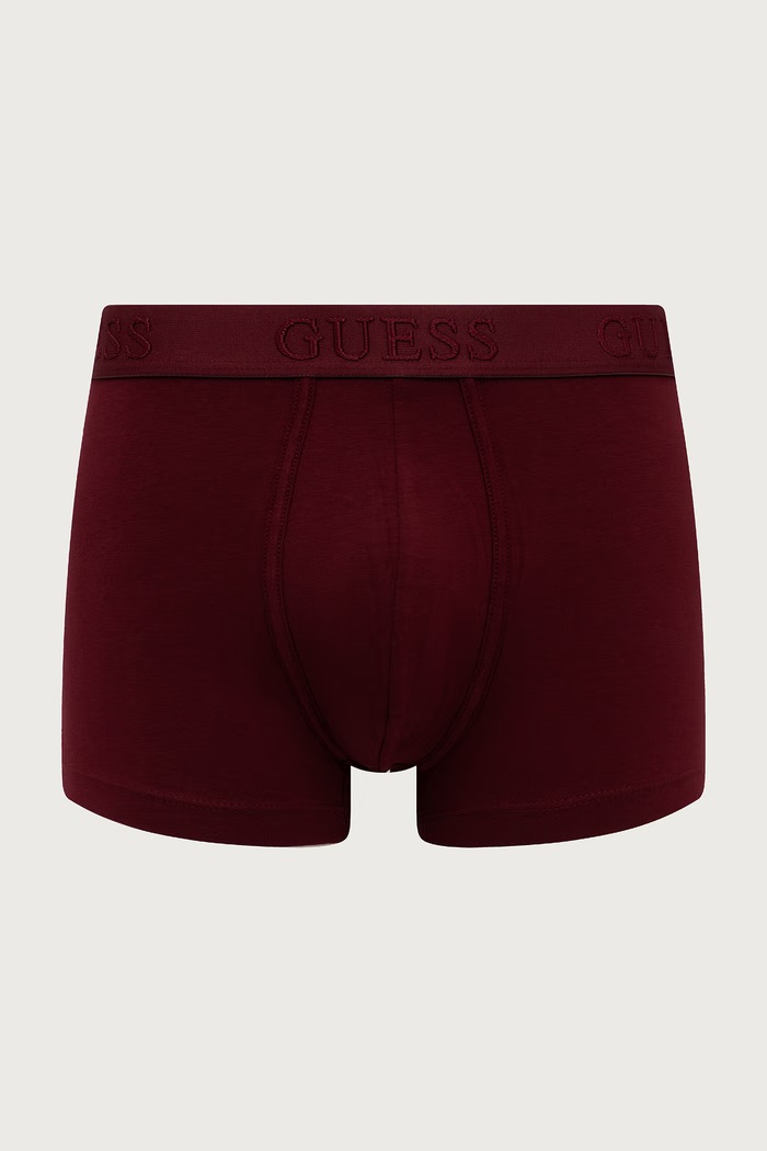 Guess Bokserki dopasowane męskie bawełniane z elastanem JOE 3-pack U6BG05.K5371 zielony AW26