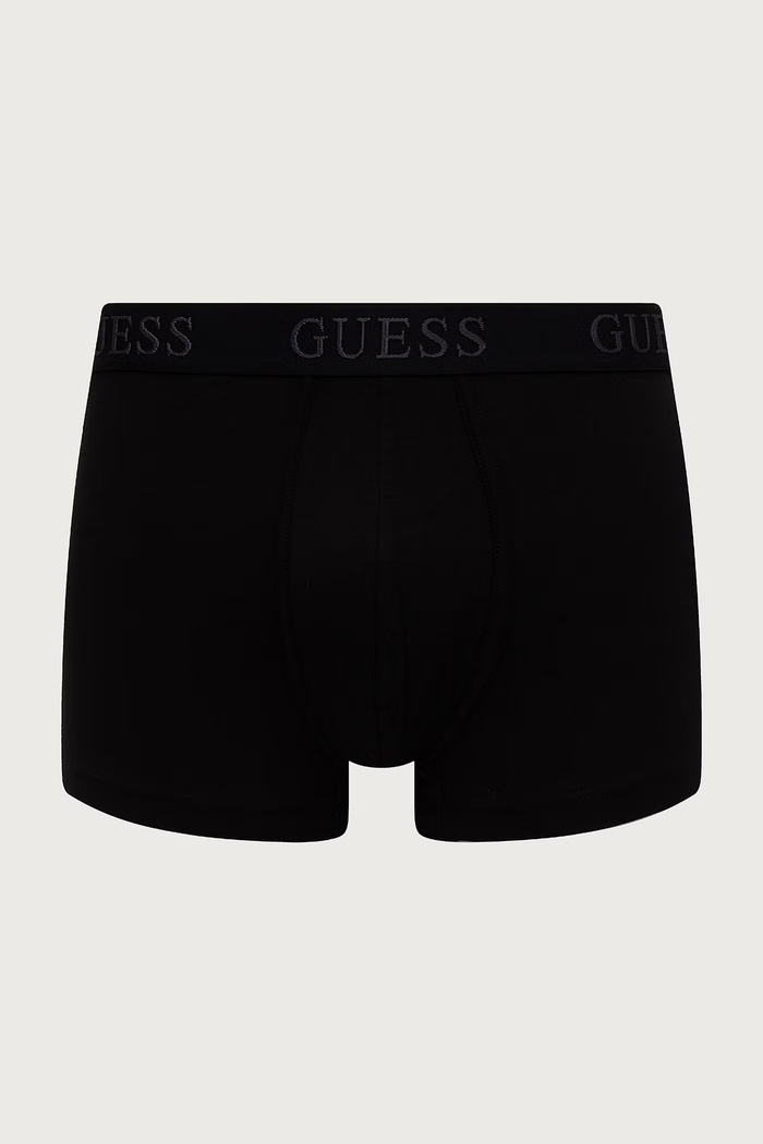 Bokserki dopasowane męskie bawełniane z elastanem JOE 3-pack Guess U6BG05.K5371 czarny