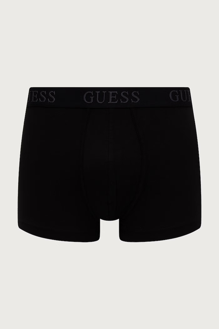 Přiléhavé boxerky pánské bavlněné s elastanem JOE 3-pack Guess U6BG05.K5371 černá