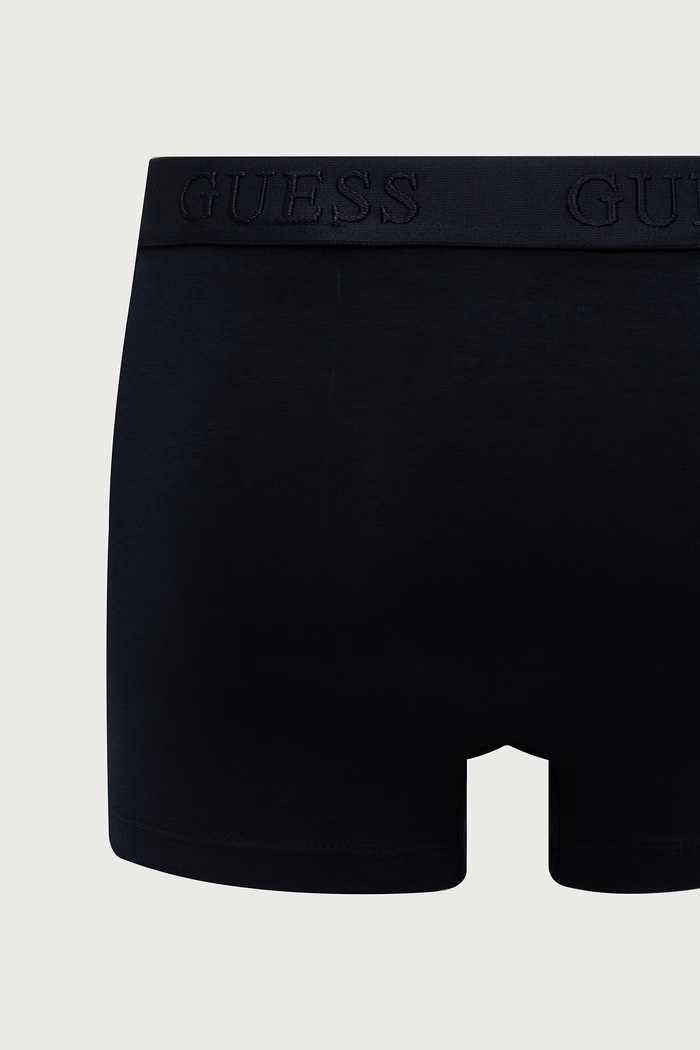 Bokserki dopasowane męskie bawełniane z elastanem JOE 3-pack Guess czarny U6BG05.K5371