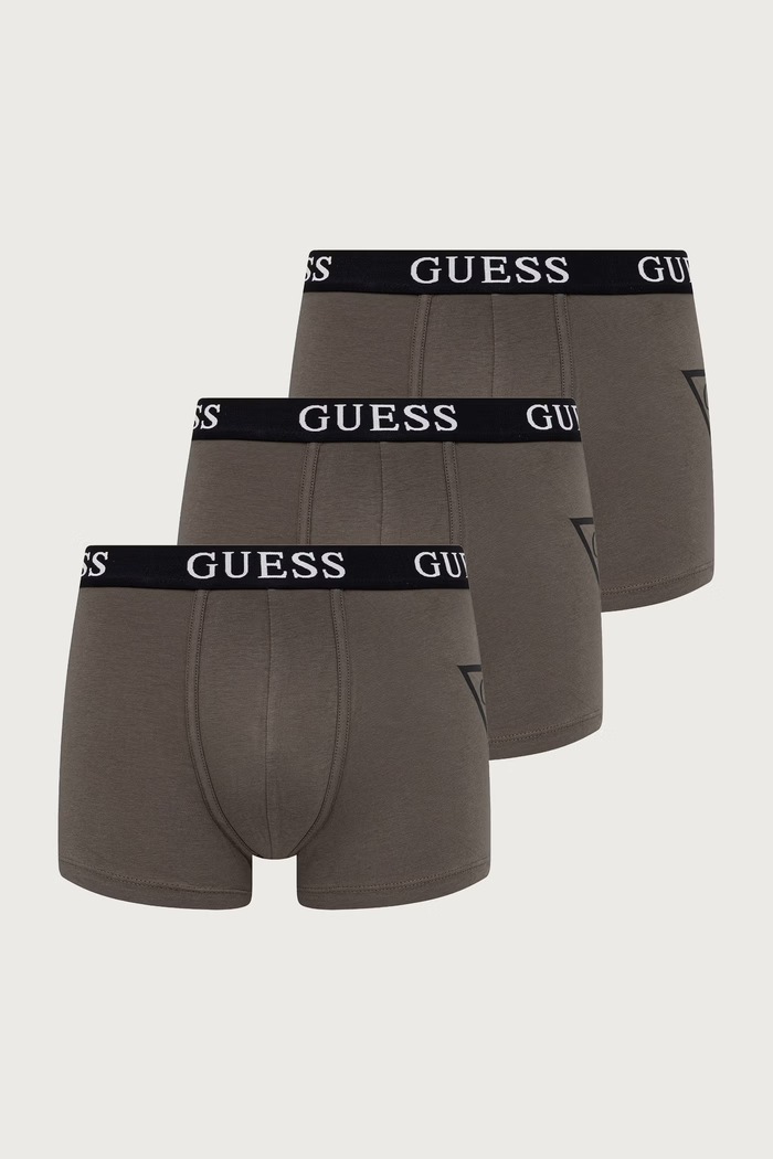 Guess Bokserki męskie z bawełną 3-pack zielony U6BG03.K5365