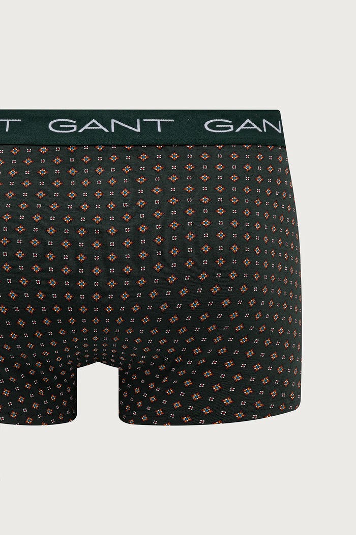 Bokserki męskie bawełniane z elastanem 3-pack Gant zielony 902633053