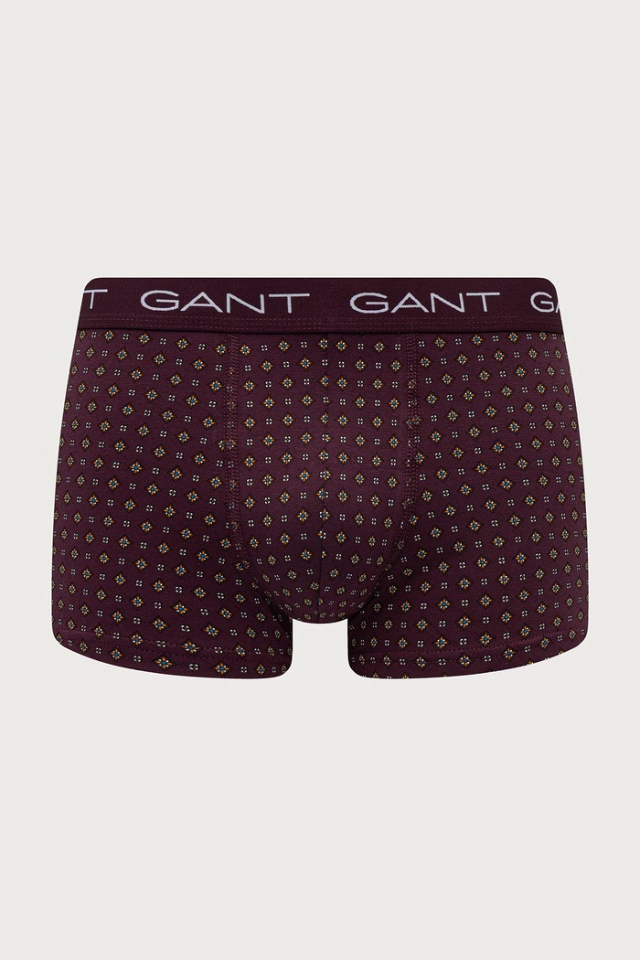 Gant Bokserki męskie bawełniane z elastanem 3-pack 902633053 bordowy AW26
