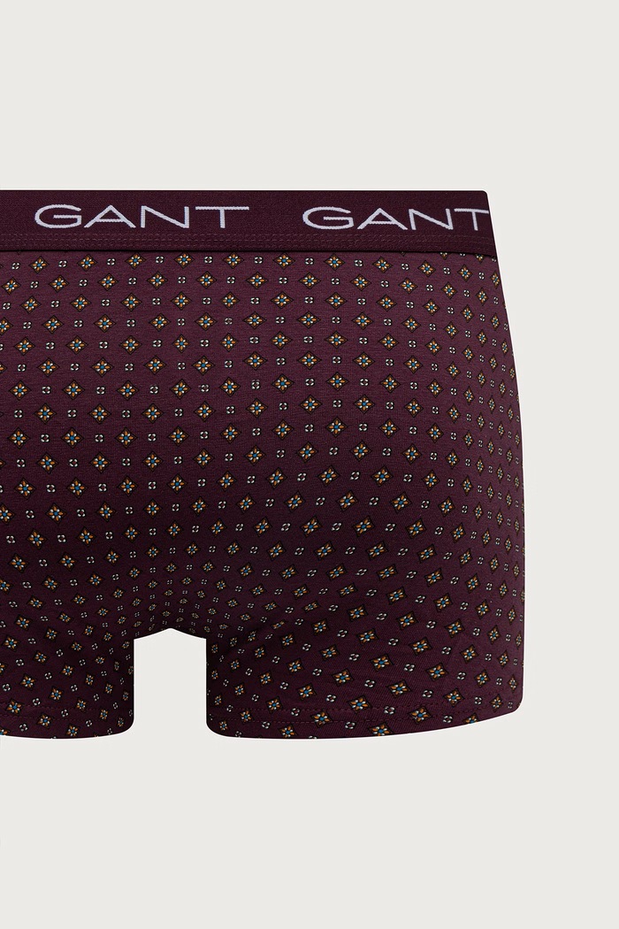 Bokserki męskie bawełniane z elastanem 3-pack Gant bordowy 902633053