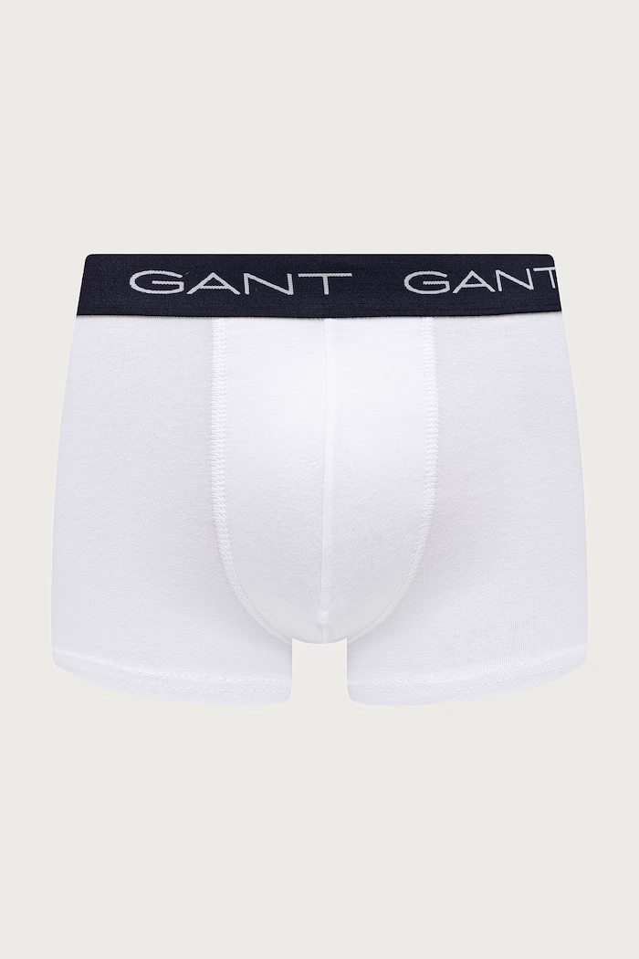 Gant Boxerky pánske bavlnené s elastanom 3-pak 902633003 biela AW26