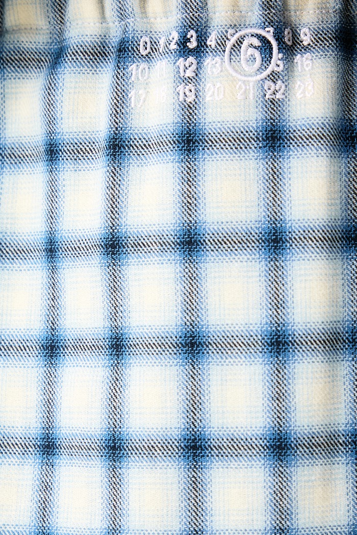 Spodnie piżamowe męskie bawełniane MM6 Maison Margiela MJH220120 niebieski