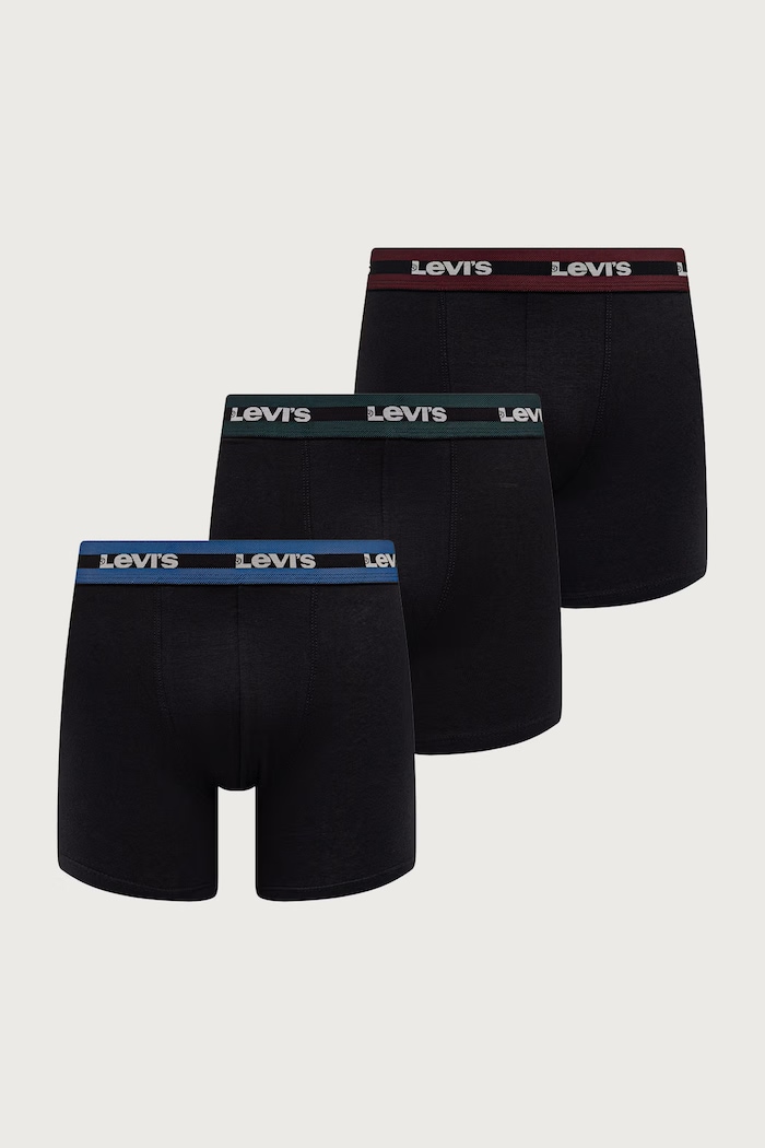 Levi's Boksarice moške paket 3 kosov črna 37149.1440