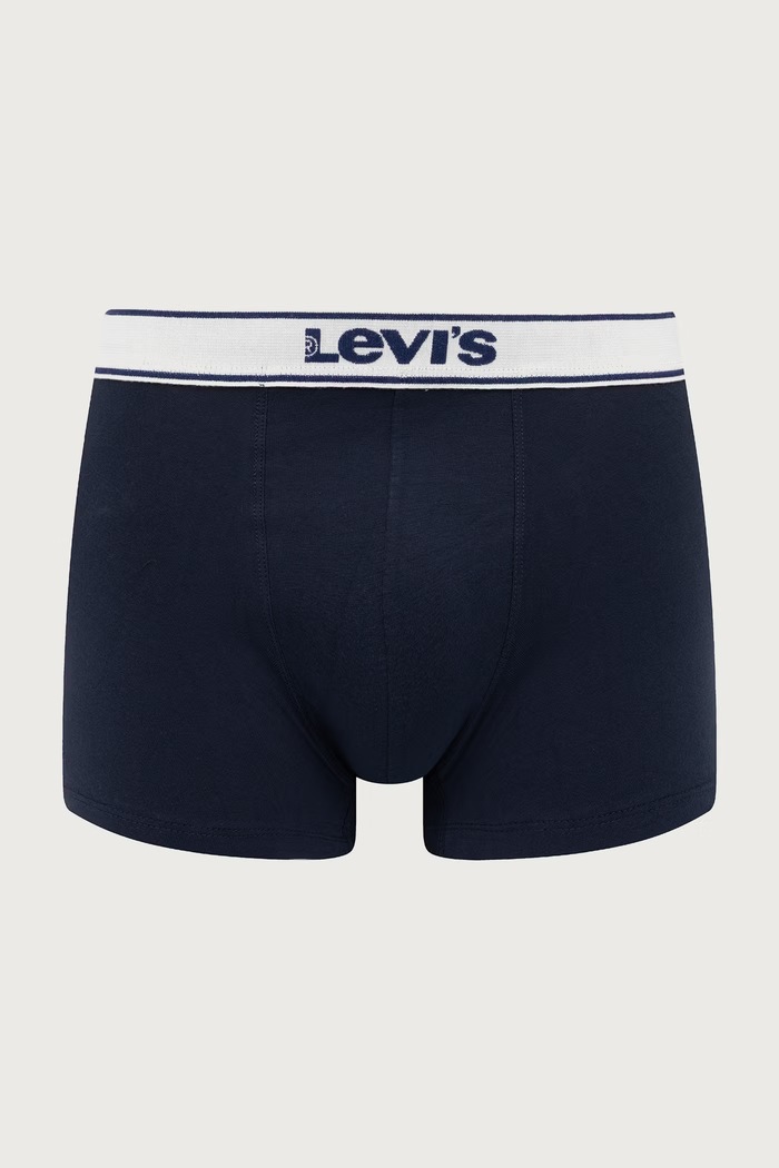 Levi's Bokserki męskie bawełniane z elastanem 3-pack 37149.1438 granatowy AW26