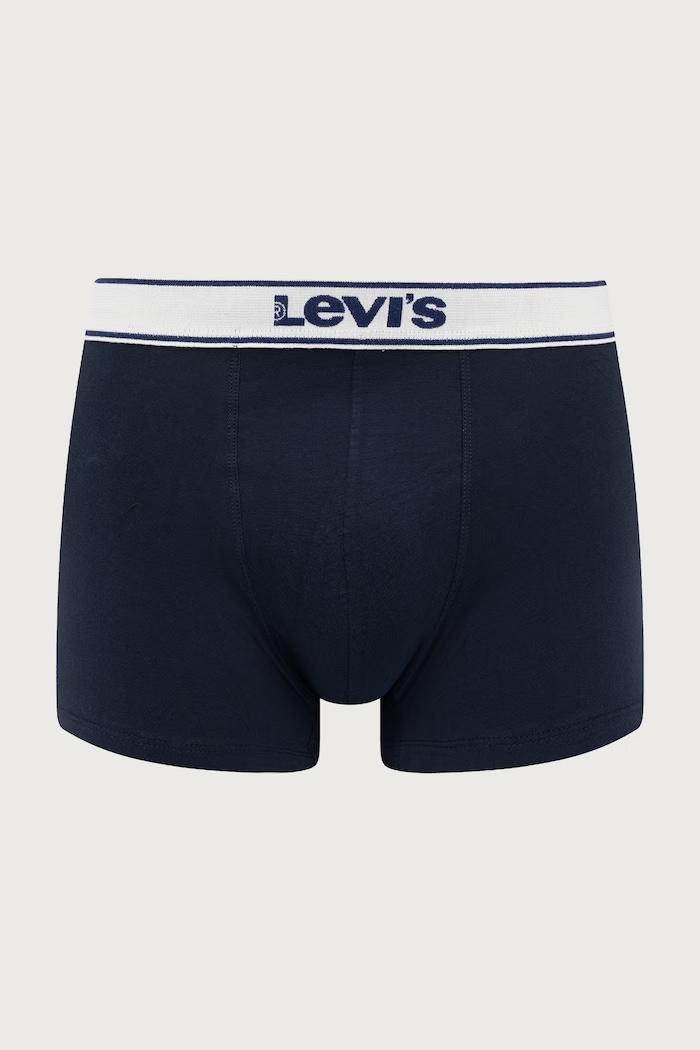 Levi's Bokserki męskie bawełniane z elastanem 3-pack 37149.1438 granatowy AW26