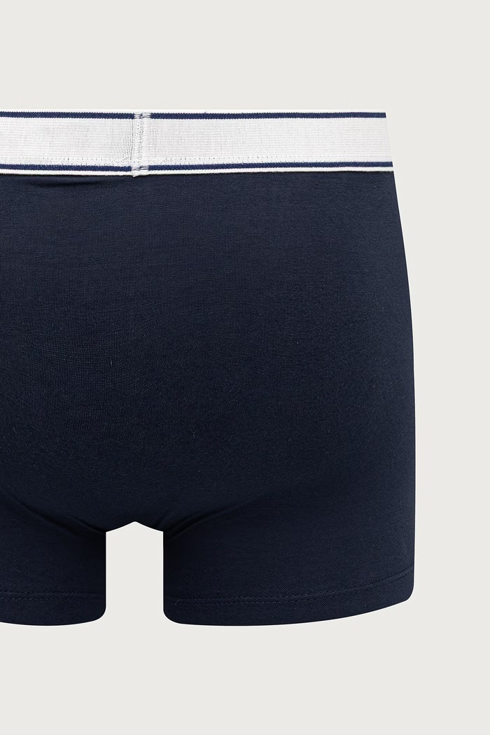 Bokserki męskie bawełniane z elastanem 3-pack Levi's granatowy 37149.1438