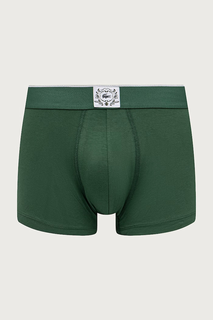 Odzież Lacoste Bokserki dopasowane męskie bawełniane z elastanem 3-pack 5H9122 zielony