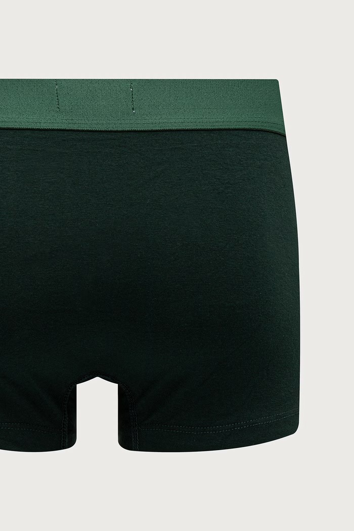 Bokserki dopasowane męskie bawełniane z elastanem 3-pack Lacoste zielony 5H9122