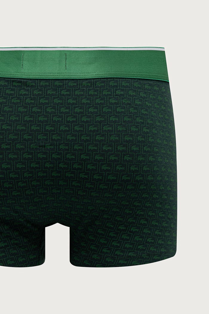 Bokserki dopasowane męskie bawełniane z elastanem 3-pack Lacoste bordowy 5H5521