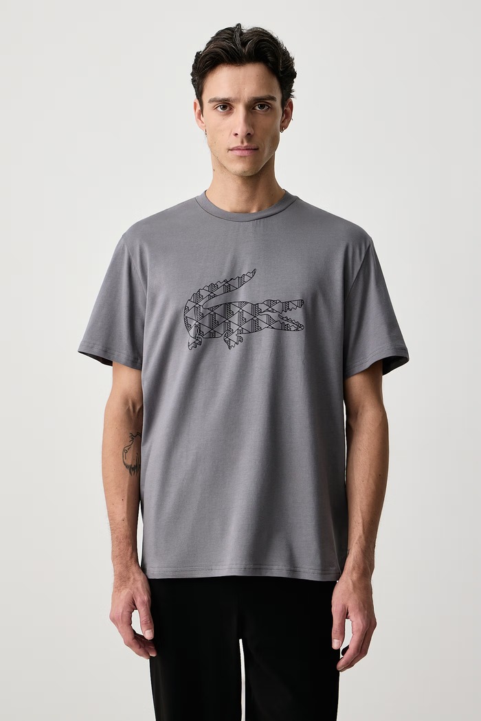 Lacoste Piżama dwuczęściowa męska bawełniana z elastanem 4H4975 czarny AW26