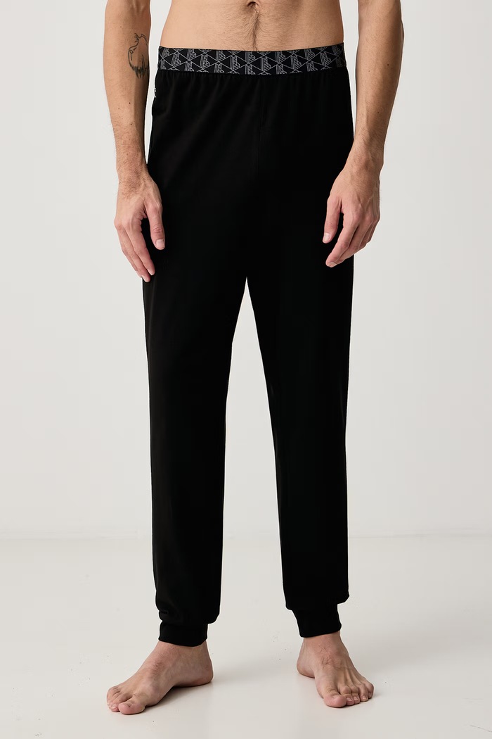 Odzież Lacoste Piżama dwuczęściowa męska bawełniana z elastanem 4H4975 czarny