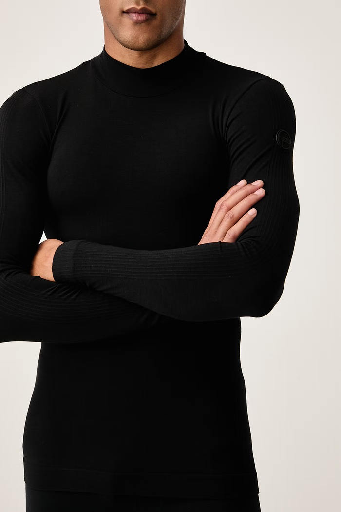 Longsleeve termoaktywny męski z dodatkiem kaszmiru OWEN Fusalp Y2202 czarny