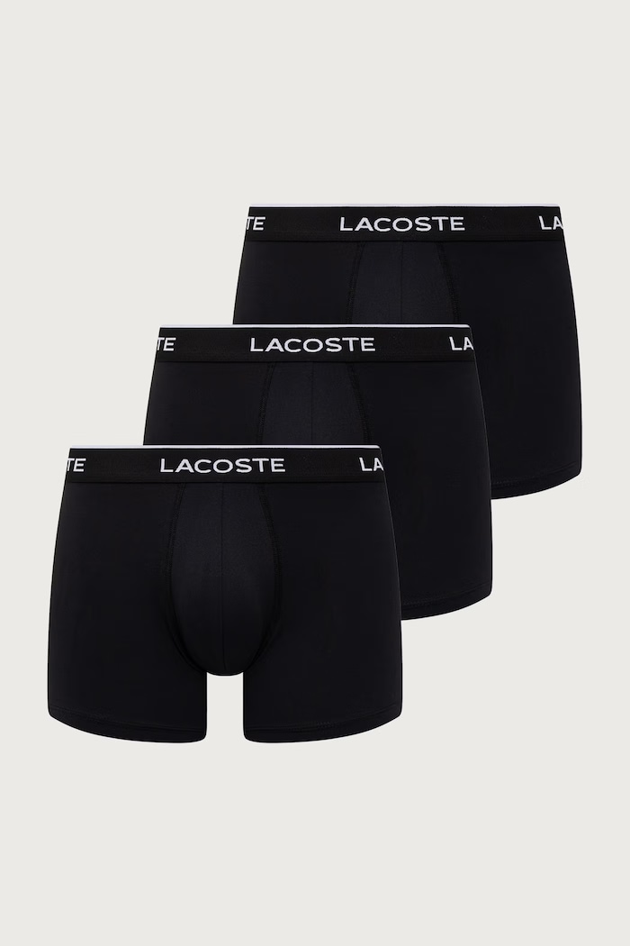 Lacoste boxer aderenti da uomo pacco da 3 nero 5H3202.031