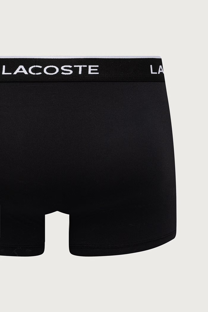 Abbigliamento Lacoste boxer aderenti da uomo pacco da 3 5H3202.031 nero
