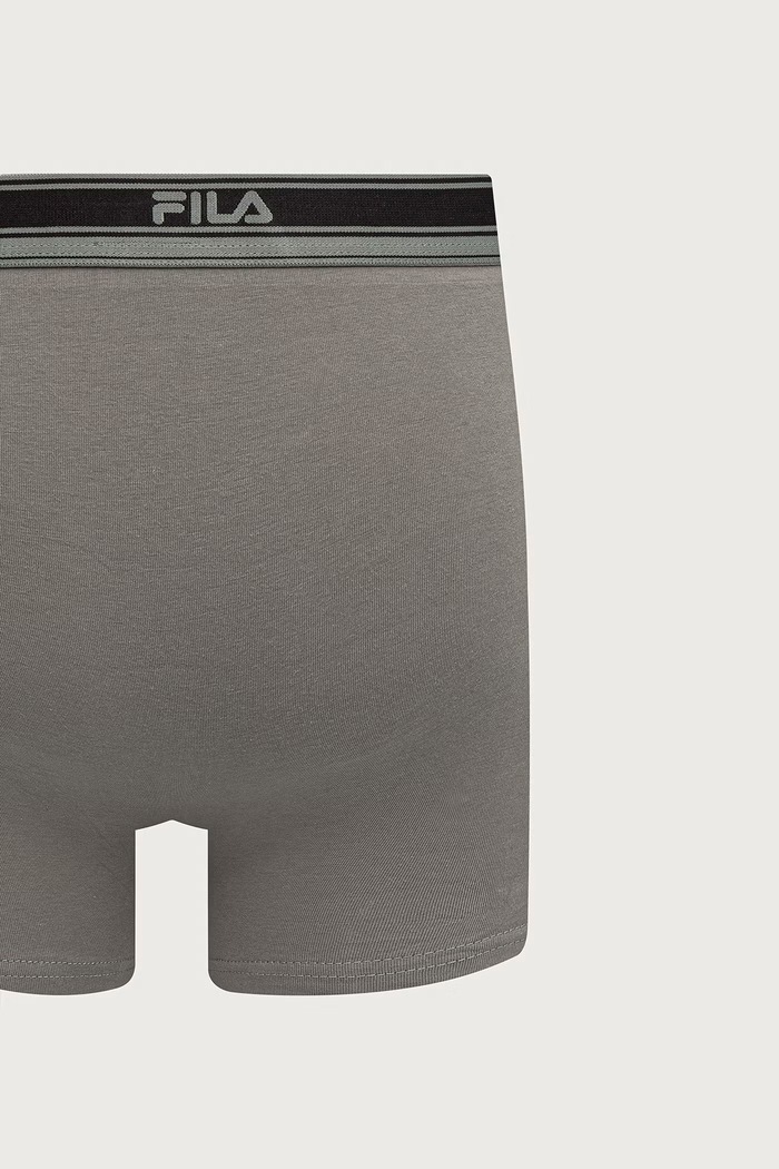Bokserki męskie bawełniane 2-pack Fila szary FU5397.2