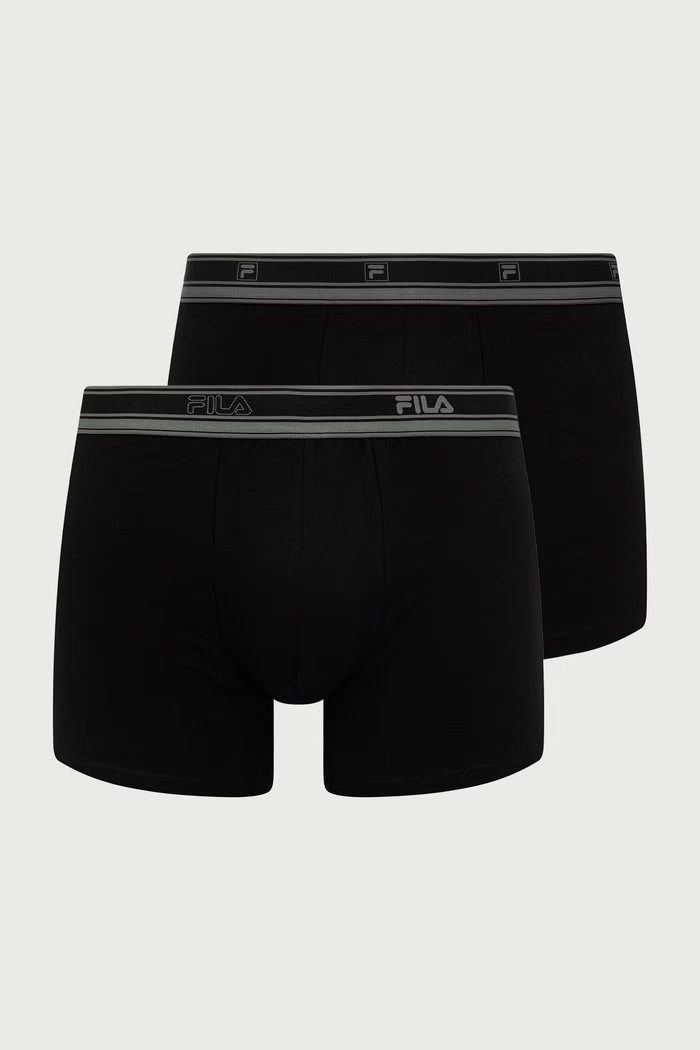 Fila Bokserki męskie bawełniane 2-pack czarny FU5397.2