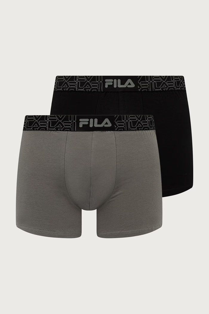 Fila Bokserki męskie z bawełną 2-pack czarny FU5395.2