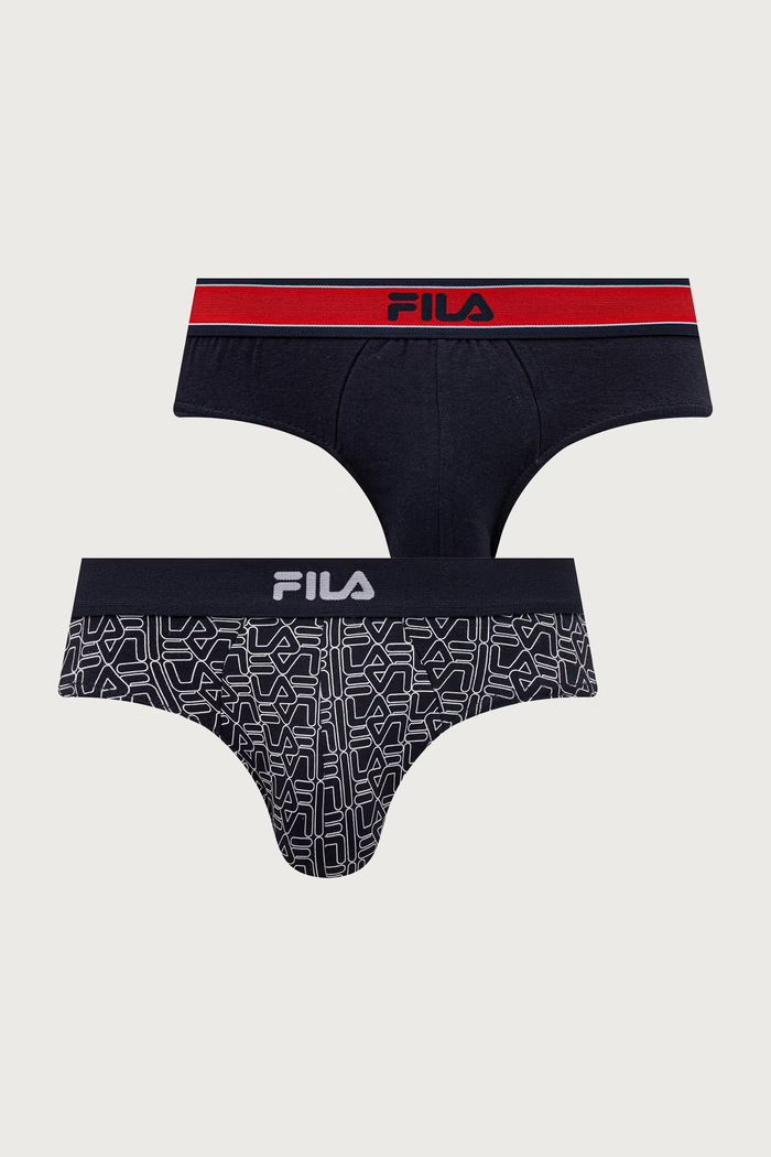 Fila Slipy męskie z bawełną 2-pack granatowy FU5390.2