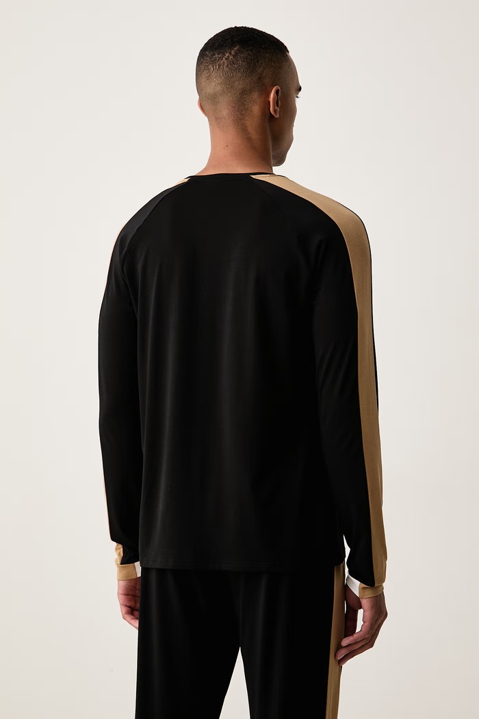 Одежда BOSS пижамный лонгслив мужской хлопковый Balance LS-Shirt 50571129 чёрный