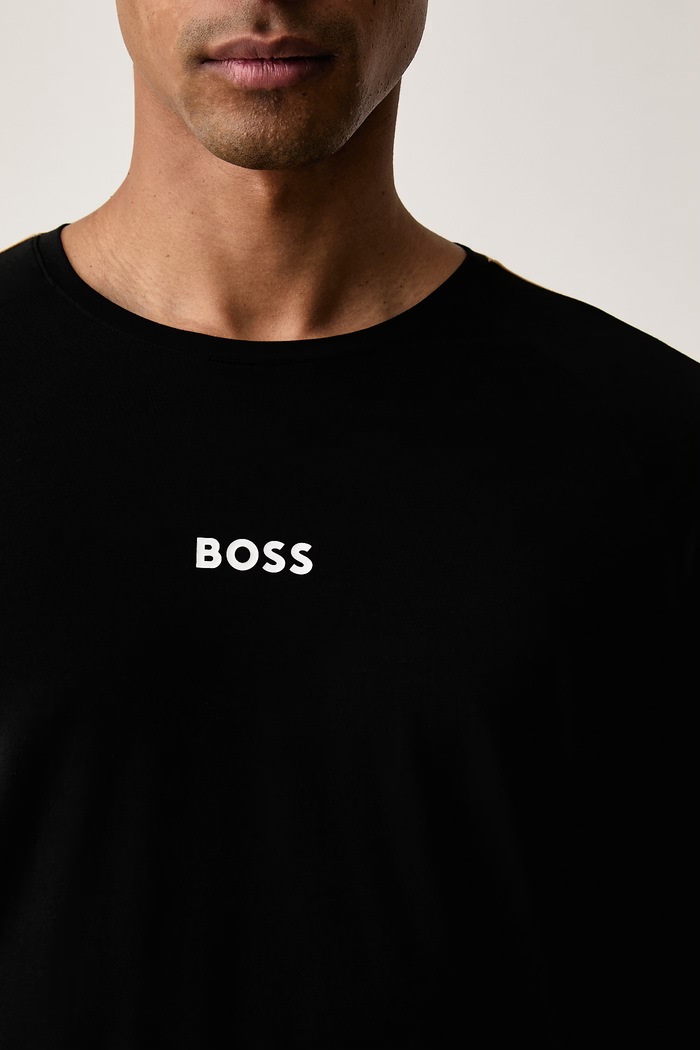 BOSS пижамный лонгслив мужской хлопковый Balance LS-Shirt чёрный 50571129
