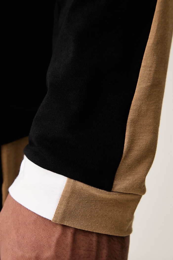 BOSS пижамный лонгслив мужской хлопковый Balance LS-Shirt 50571129 чёрный