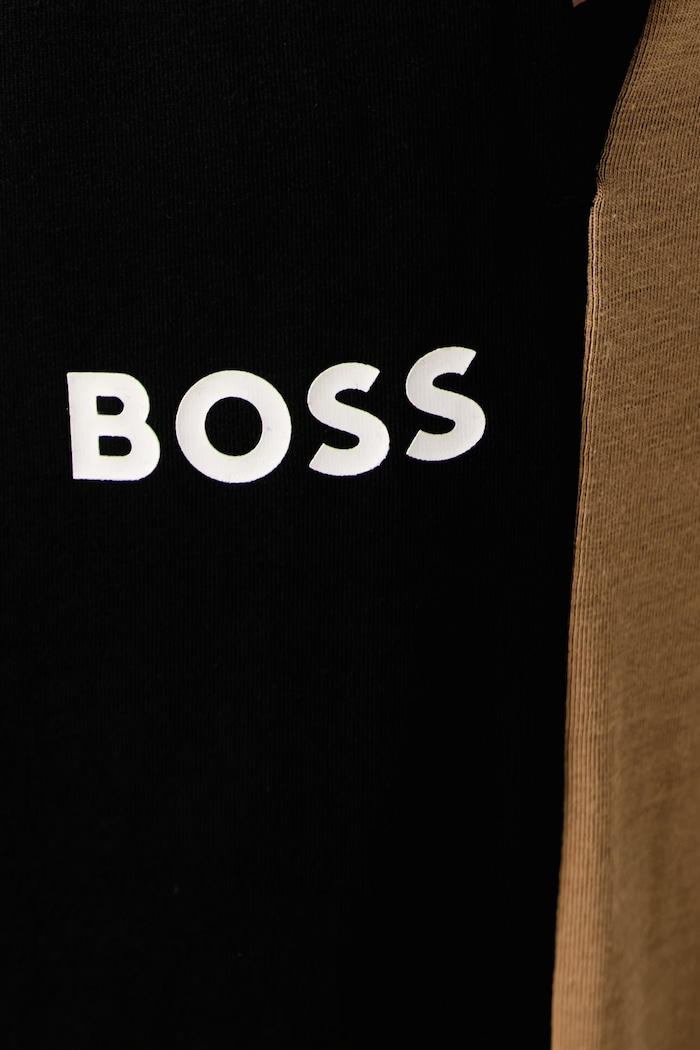 BOSS пижамные штаны мужские с хлопком Balance Pants 50571118 чёрный