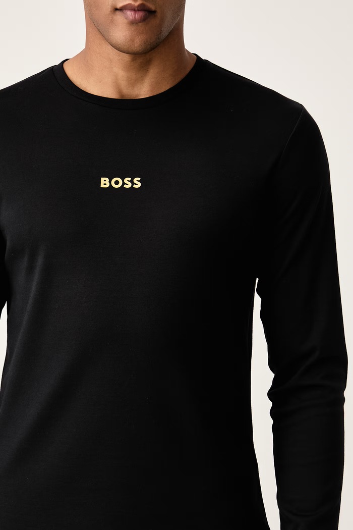 Pyžamo pánske bavlnené Xmas Long Set BOSS čierna 50571089