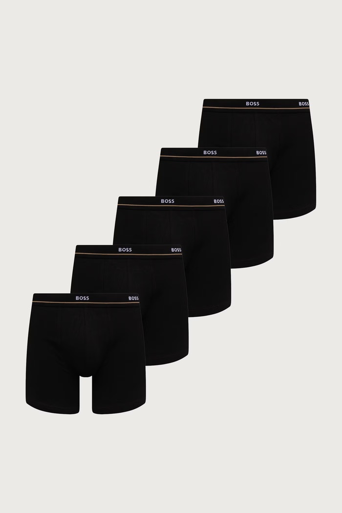 BOSS Uske bokserice za muškarce od pamuka s elastanom BoxerBr 5P Essential 5-pack crna 50570055