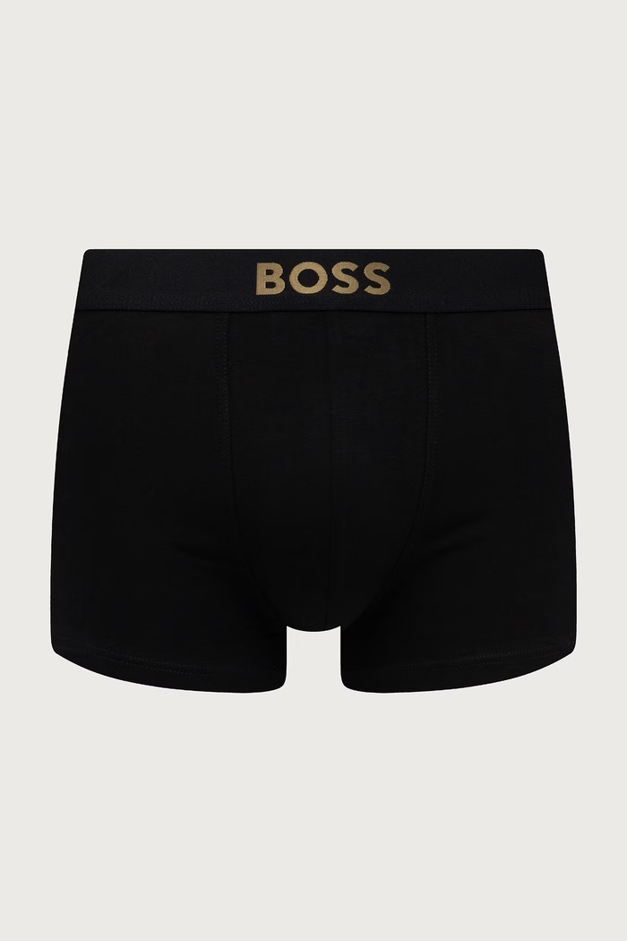 BOSS Bokserki męskie z bawełną Trunk 5P MetalLogo G 5-pack 50569225 czarny AW26