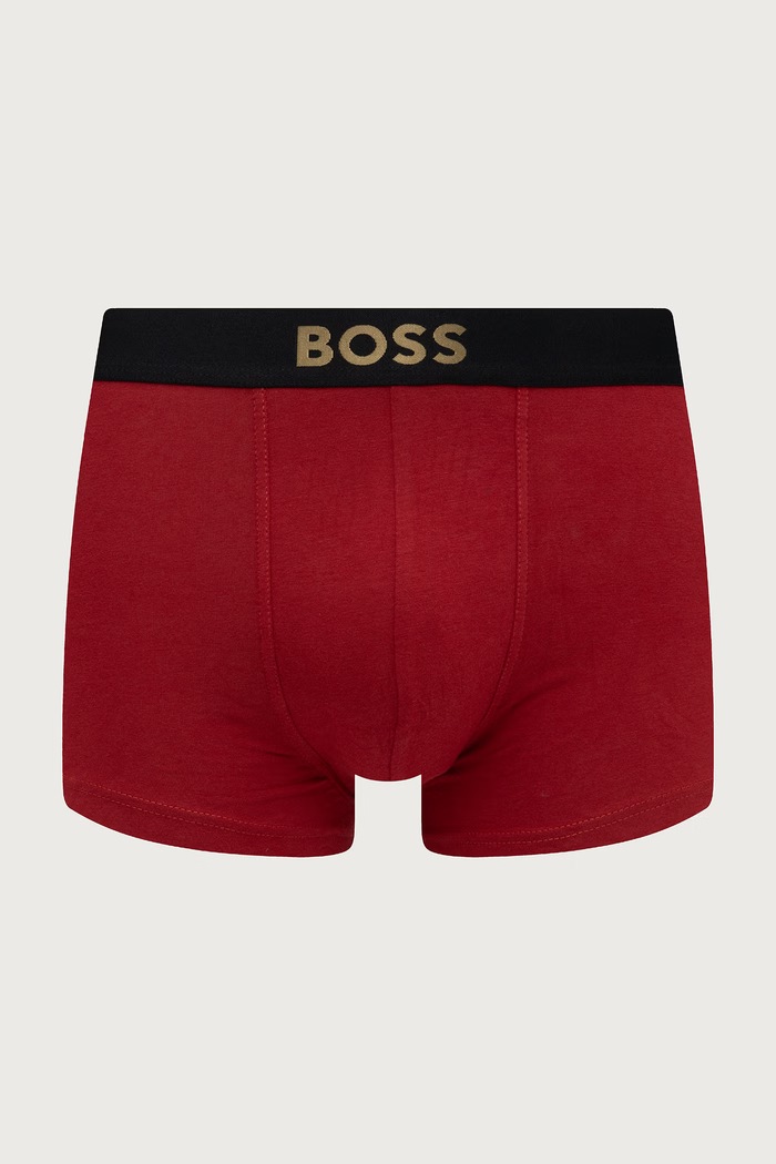 Bokserki męskie z bawełną Trunk 5P MetalLogo G 5-pack BOSS 50569225 czarny