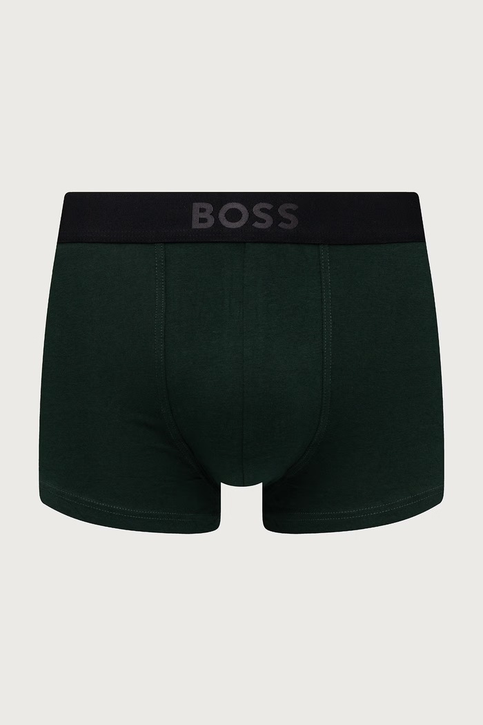 Bokserki męskie z bawełną Trunk 5P MetalLogo G 5-pack BOSS czarny 50569225