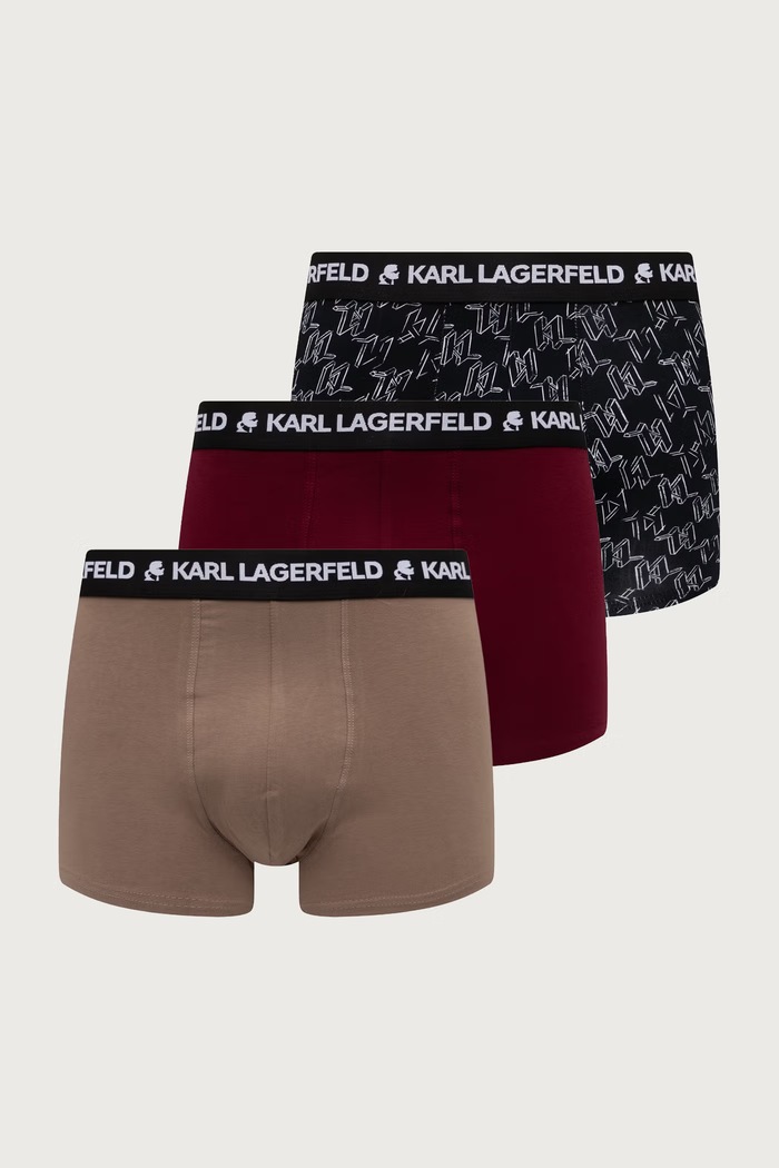 Karl Lagerfeld Боксерки мъжки от памук 2 броя бордо B4M47001