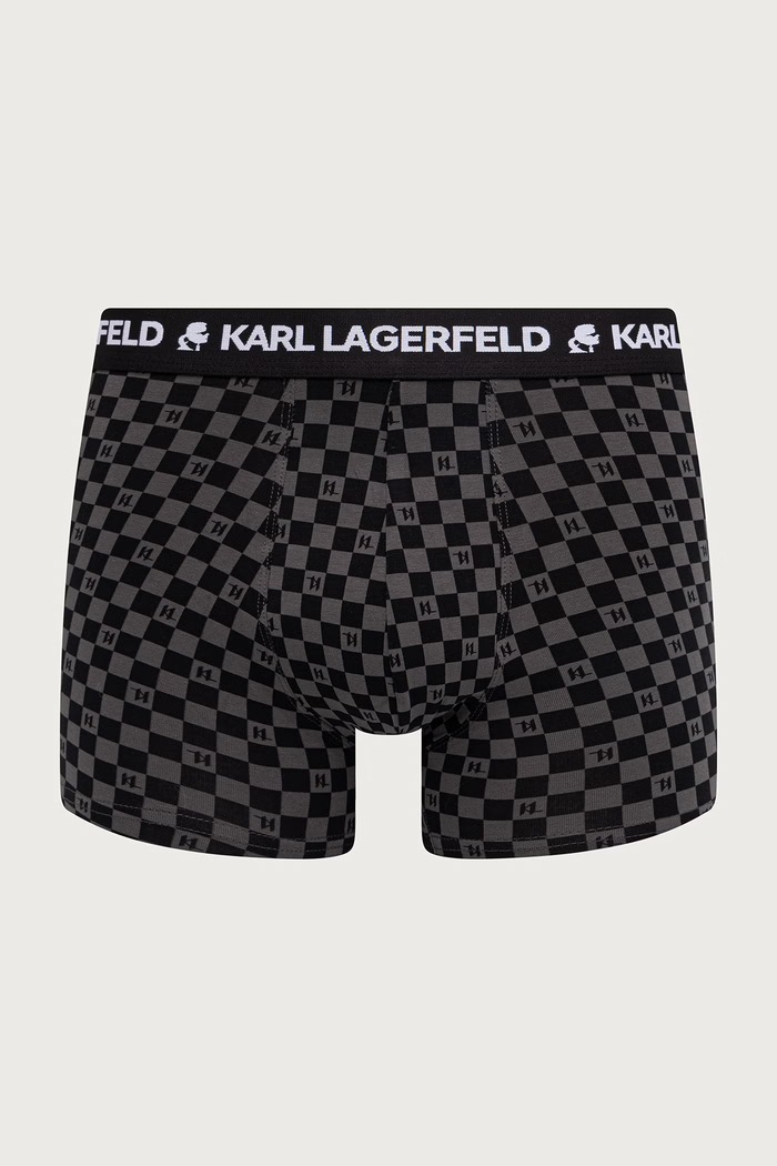 Oblečenie Karl Lagerfeld Priliehavé boxerky pánske bavlnené s elastanom 3-pak B4M47002 čierna
