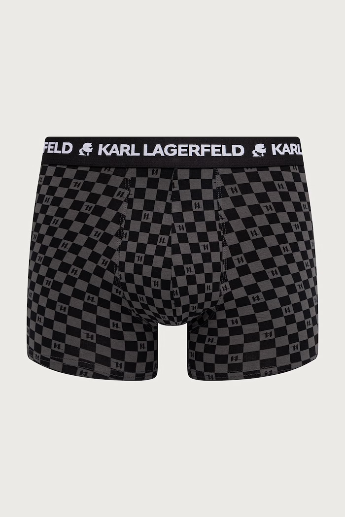 Oblečenie Karl Lagerfeld Priliehavé boxerky pánske bavlnené s elastanom 3-pak B4M47002 čierna