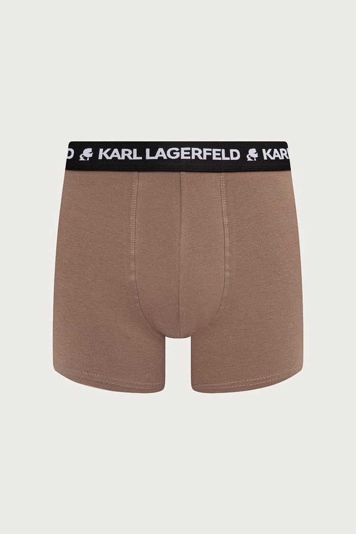 Bokserki dopasowane męskie bawełniane z elastanem 7-pack Karl Lagerfeld B4M47003 niebieski